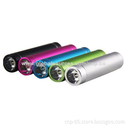 Universal Power Banks, Pocket Design with Aluminum Case, 2,600mAh Capacity